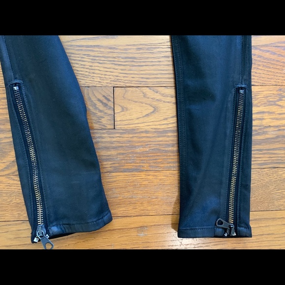 Rag & bone coated black pants size 25 - Picture 3 of 5